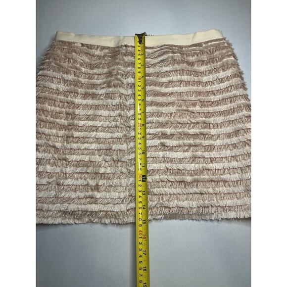 Erin By Erin Featherstone Tiered Fringe Mini Skirt Peach Size 4 NWTS - Picture 2 of 7